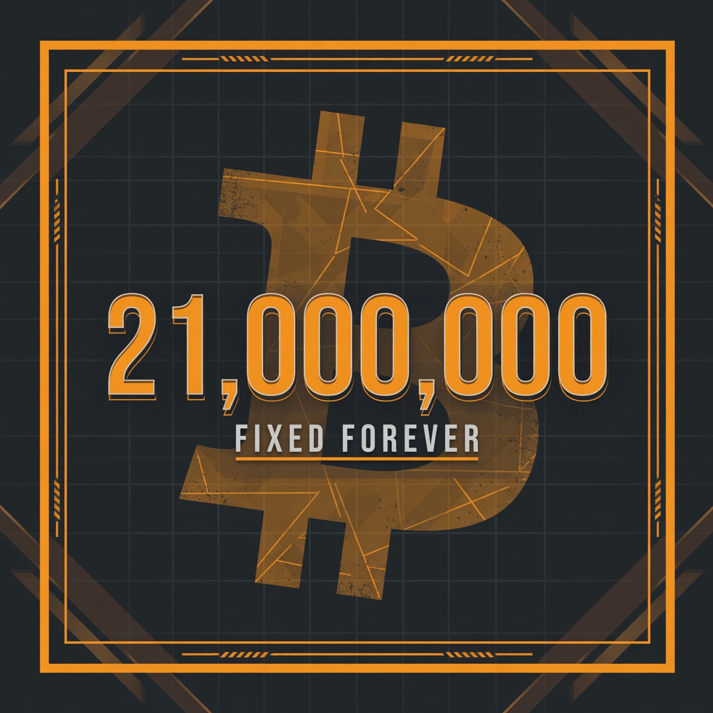 21,000,000 Bitcoin — Fixed Forever — the supply cap that drives Bitcoin's monetary properties